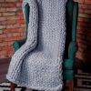 Chunky Knit Blanket Handmade Knitting Warm Knitting Throw Blanket