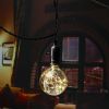 LED Globe Fairy Light Bulb,G80 E26 Warm White Edison Screw Night Lights, Flash Starry Decorative Copper Wire String Lights for Bedroom Living Room Fes