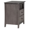 Multifunctional Storage Nightstand with 2 Drawers and an open cabinet