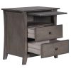 Multifunctional Storage Nightstand with 2 Drawers and an open cabinet