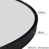 SDKOA Large Round Mirror 32 Inch with Black Aluminum Frame for Wall Decor, Bathroom Big Circle Mirror Modern Style Wall Hanging for Bedroom, Living Ro