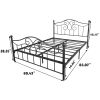 Full Size Metal bed frame , Solid Sturdy Steel Slat Support, No Box Spring Needed and Easy Assembly,Black