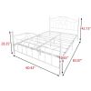 Full Size Metal bed frame , Solid Sturdy Steel Slat Support, No Box Spring Needed and Easy Assembly,Black