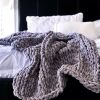 Chinille Knitting Blanket Bed Throw Yarn Baby Bulky Soft Throw