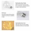 LED Globe Fairy Light Bulb,G80 E26 Warm White Edison Screw Night Lights, Flash Starry Decorative Copper Wire String Lights for Bedroom Living Room Fes