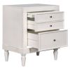 Modern Storage Nightstand with 3 Drawers