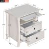 Multifunctional Storage Nightstand with 2 Drawers and an open cabinet