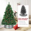 Galvanized Metal ChristmasTree Collar Skirt Ring Cover Decor