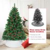 Galvanized Metal ChristmasTree Collar Skirt Ring Cover Decor