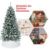 Galvanized Metal ChristmasTree Collar Skirt Ring Cover Decor