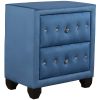 Bedroom Upholstery Nightstand with Two Drawers