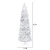 FCH 6.5ft Flocking Tied Light Christmas Tree RT