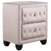 Bedroom Upholstery Nightstand with Two Drawers