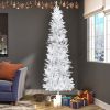 FCH 6.5ft Flocking Tied Light Christmas Tree RT