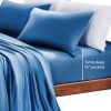 100% Lenzing Tencel Sheet Set Luxury Lyocell Eucalyptus Fitted Flat Sheet with Pillowcases Super Soft Silky Smooth Bedding, Twin/Queen/King Size