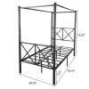 Metal Canopy Bed Frame Platform Bed Frame Queen