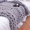 Chinille Knitting Blanket Bed Throw Yarn Baby Bulky Soft Throw