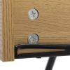 Modern Night Stand, End Table with Drawer, Cross Legs, Bedroom Furniture for Small Spaces, Living Room, Oak XH