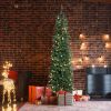 FCH 6.5ft Flocking Tied Light Christmas Tree RT