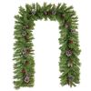 Pre-lit Artificial Christmas 4-Piece Set,Garland, Wreath and Set of 2 Entrance Trees